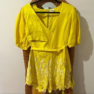 Place Nationals Yellow Jumpsuit • Size 2